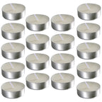 50 Pcs Tea Candles Round Scented Small Smokeless Unscented Room Tealight White Little Tiny Tealights Travel