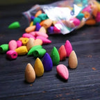 10-100pc/bag Natural Waterfall Incense Cones Reflux Tower Incense for Burner Smoke Backflow Cone Fragrance Lavender Aromatherapy