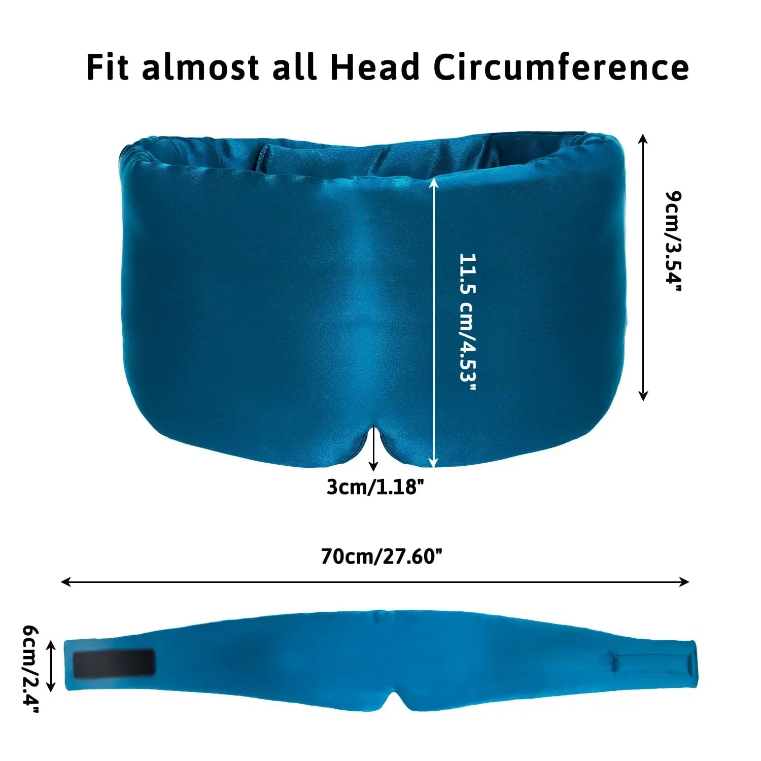 Silk Sleep Mask for Side Sleeper,Eye Mask Sleeping for Women Men 100% Mulberry Silk,Eye Cover for Sleeping with Adjustable Band