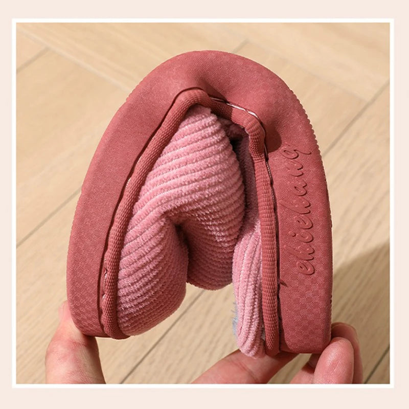 Fuzzy Slip On Slippers for Women
