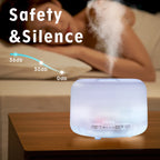 500ml Essential Oil Diffuser Quiet Aroma Mist Diffusers Scent Diffuser Wood Grain Remote Control Ultrasonic Air Humidifier
