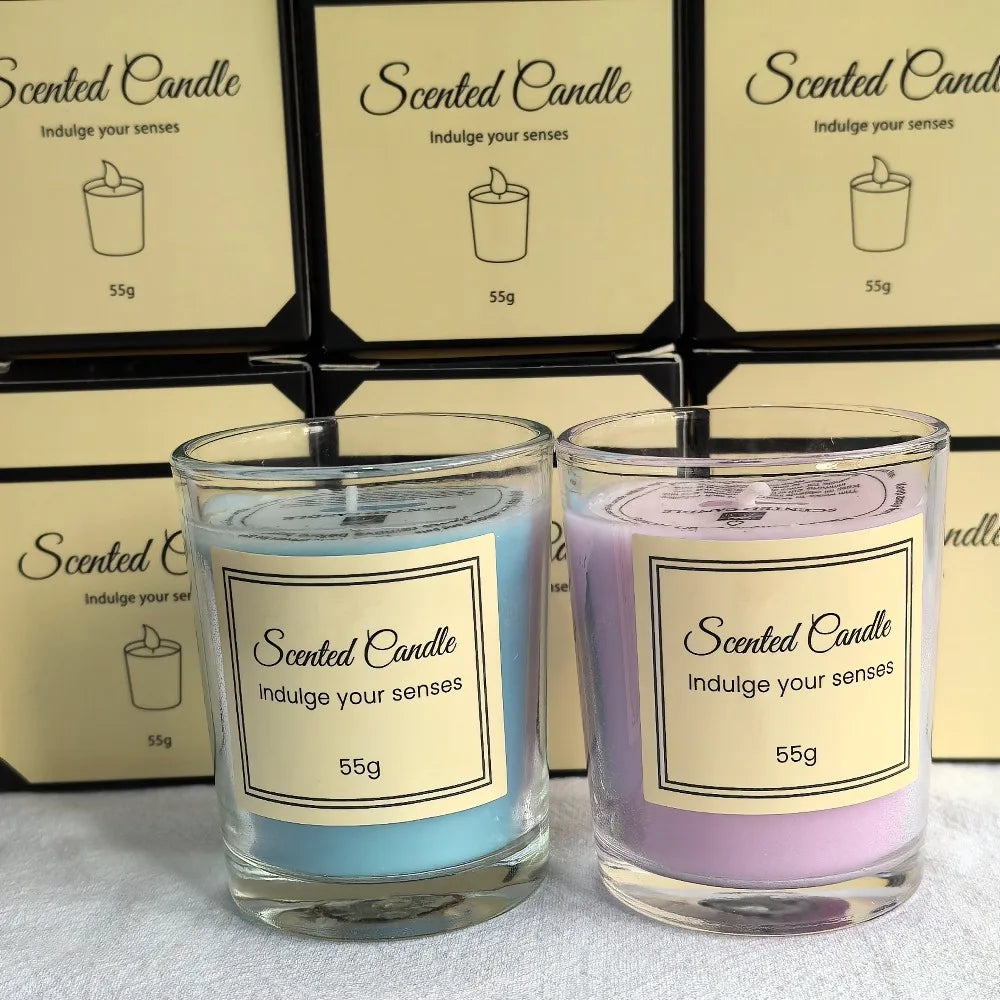 Christmas Gift Aromatherapy Candle Premium Gift Box Glass Handmade Soy Wax Smokeless Creative Aromatherapy Candle Companion Gift