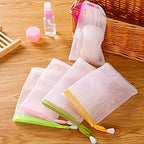 10pcs Square Soap Saver Bags, Double-Layer Durable Mesh Soap Pouches with Drawstring, Multi-Purpose Handmade Soap Bags for Body