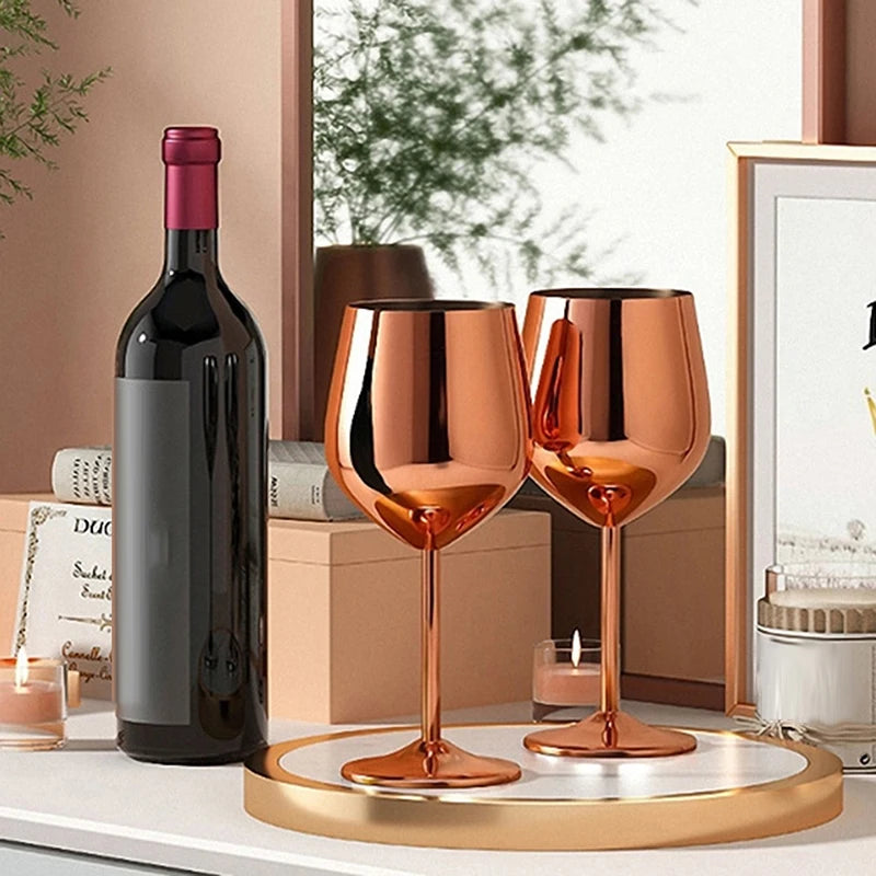 500ml Stainless Steel Glass Cocktail Creative Wine Glass Bar Restaurant Champagne Glass Red Wine Glass Drinkware Barware Cup