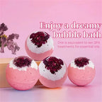 Bath Bomb Set Moisturizing Peeling Skin Care Bath Ball with Essential Oils And Bath Salts Handmade Bubble Ball Gift for Relaxing