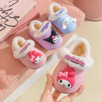 Cute & Cozy Waterproof Cartoon Slippers for Boys & Girls – Winter House Shoes