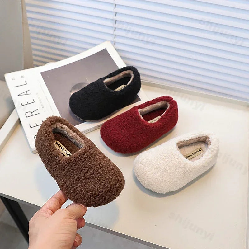 Cozy Little Cotton Slippers for Kids – Unisex House Shoes