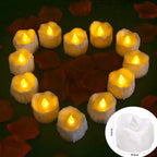 LED Candles 24/12 Pack Flameless Flickering Tea Light Warm White Candle for Party Wedding Birthday Christmas Gifts Home Decor