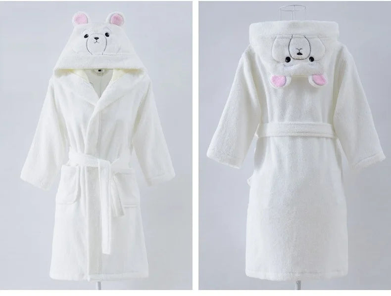 37 Design Cotton Kids Hooded Bathrobe For Girl Sleepwear Robe Boy Cotton Terry Bathrobe Baby Pajamas Bath Robe Children Bathrobe