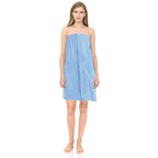 1pc Bath Wrap Towel, Absorbent Microfiber Spa Shower Robe With Elastic Top, Solid Color