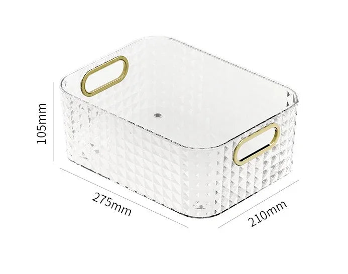 Box storage bathroom accessories Poatable With Handle Kitchen Desktop Makeup Organizers Basket Jewelry organizer Box