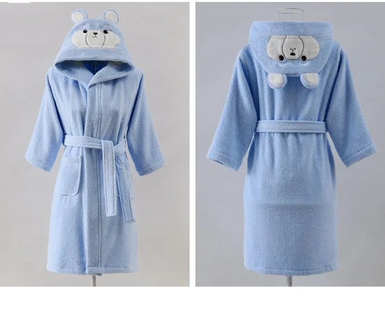 37 Design Cotton Kids Hooded Bathrobe For Girl Sleepwear Robe Boy Cotton Terry Bathrobe Baby Pajamas Bath Robe Children Bathrobe