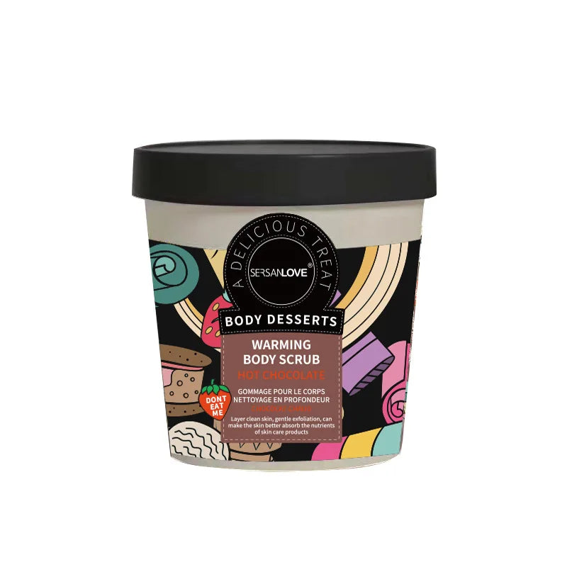 220g Fruit Body Scrub Exfoliating Deep Cleansing Strawberry Moisturizing Hydrating Chocolate Nuts Smooth Skin Grind out tender