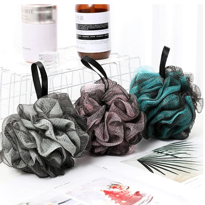 Large  Bath Balls Shower Mesh Sponge Bath Puffs Bubble Ball Body Exfoliating Brush Soft Cleaner Skin Scrub Bathroom Supplies
