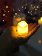 Flickering LED Ivory Electronic Candle, Flameless Tealight Candle, Battery Operated LED Tealight Candle, Ideal for Weddings, Tab