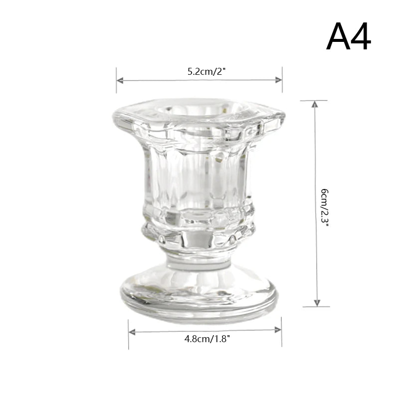 Glass Candle Holder Novelty Nordic Decor Candlestick Romantic Candle Stand Desk Accessories Wedding Centerpieces Ornaments Gifts