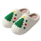 Casual Cute Christmas Slippers Soft Warm Warm Plush Slides Lovely Non-Slip Winter Home Shoes Bedroom