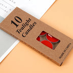 10 PCS/Box Tea Light Candles Long Burning Smokeless Tea Candles Decorative Glow Unscented Paraffin Tealights Candles For Home