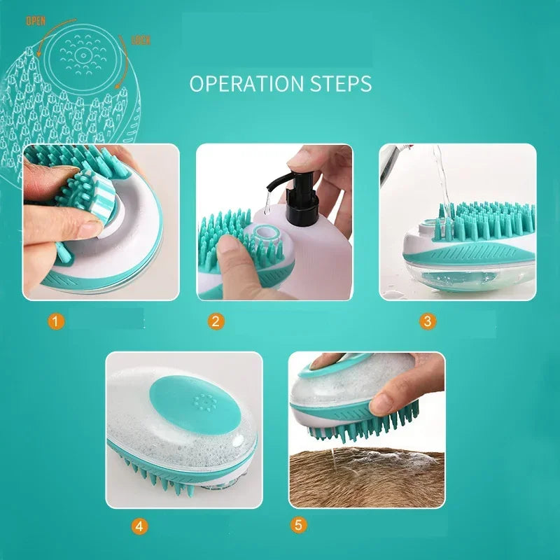 Silicone Brush for Cleaning, Grooming, Shampoo Massage, Hair Removal of Dogs and Cats in 2021 Pet Dog Bath and SPA Shower