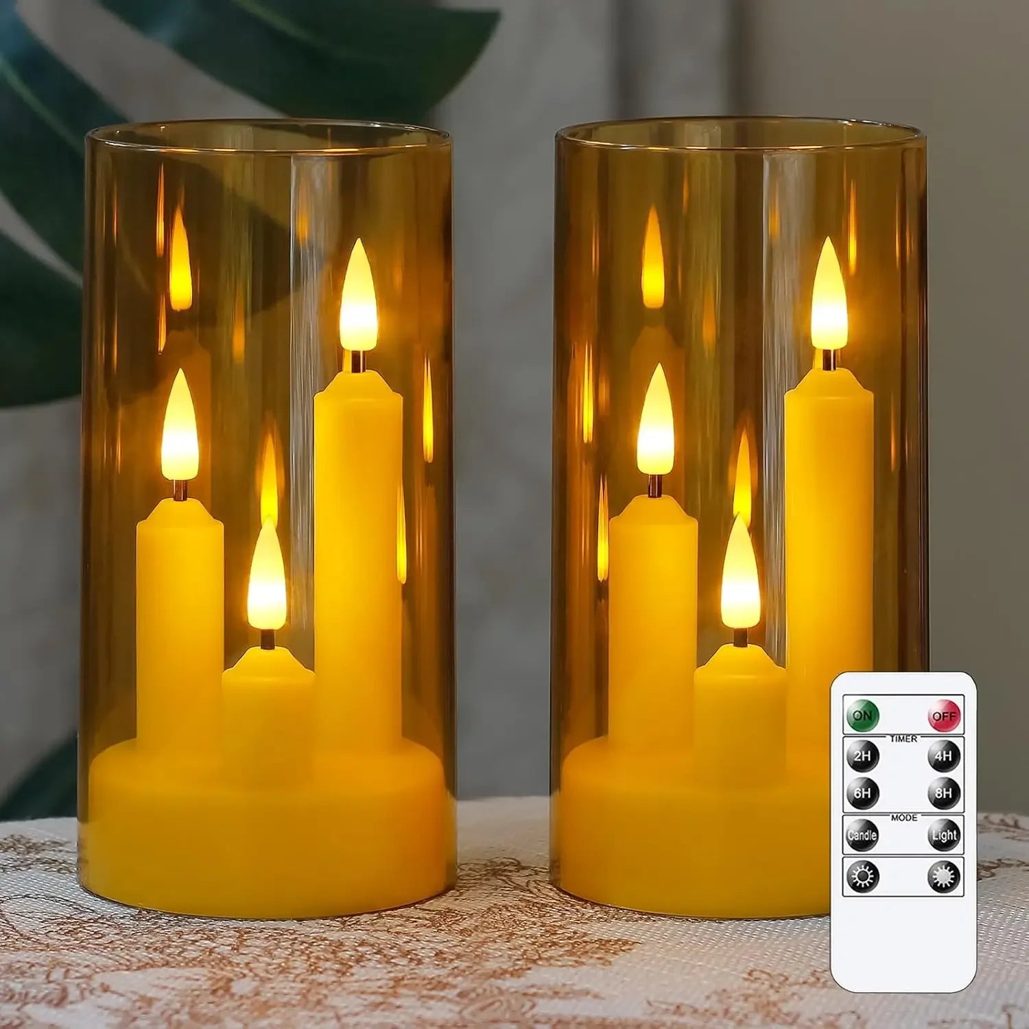 3IN1 LED Electronic Candle Tea Light Multicolors LED Candle With IR Remote Flickering Lamp Acrylic Candles for Christmas Wedding