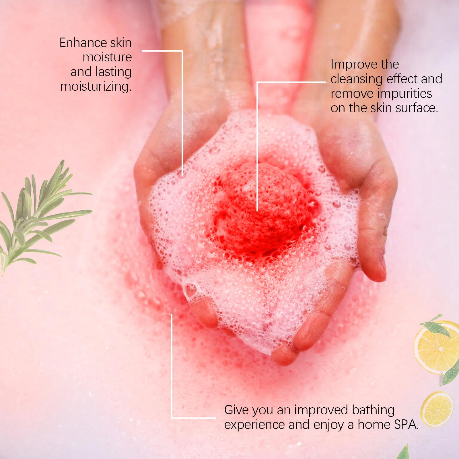Christmas Bath Bomb Set - A Set of Colored Bath Bombs for Bubbly Showers, with Fragrance and Long-Lasting Floral Scent