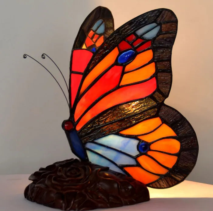Tiffany turkish table lamp Retro Stained stained glass decor Light Hotel Table Lamp Bedroom Decoration bedroom butterfly lamp