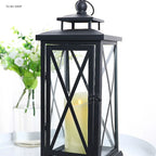 Windproof Lantern Glass Candle Holders Metal Large Black Wedding Modern Design Moroccan Candlestick Decoracion Hogar Home Decor