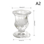 Glass Candle Holder Novelty Nordic Decor Candlestick Romantic Candle Stand Desk Accessories Wedding Centerpieces Ornaments Gifts