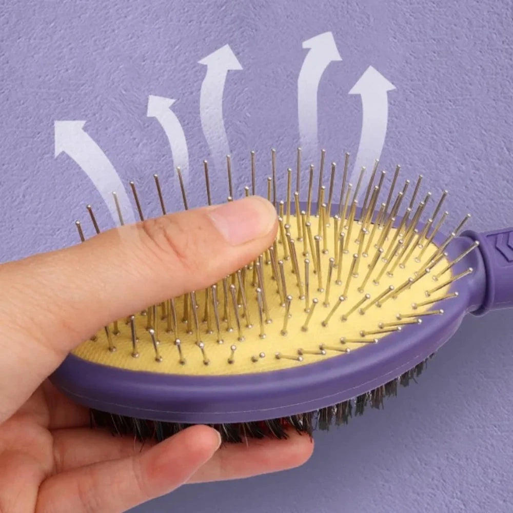 Dog Comb Double Sided Dog Brush Pet Hair Remover Massage Dogs Brush Pet Grooming Comfortable Handle Dogs Hair Brush Pet Supplies