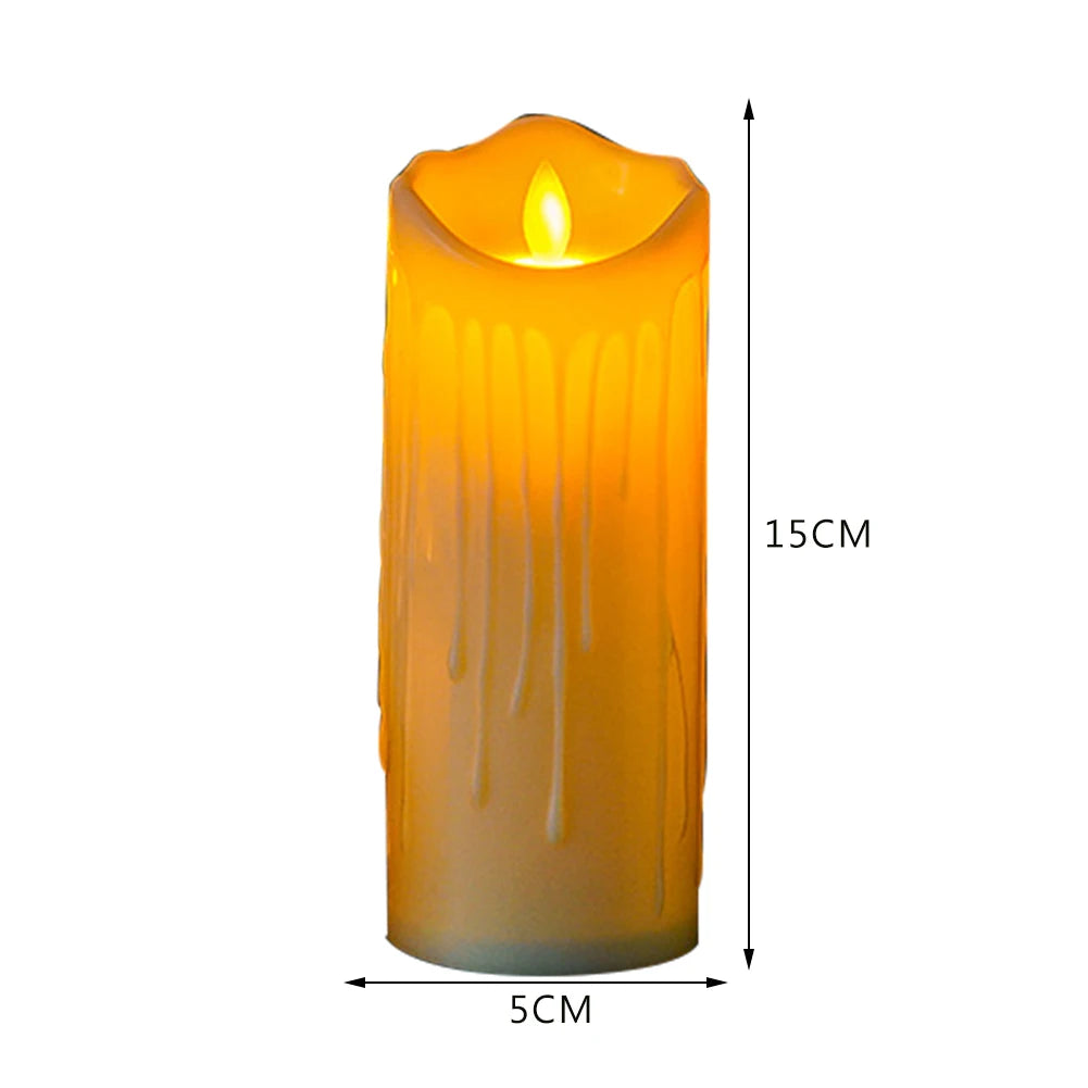 Flameless Flickering Teardrop Led Candles Light Tealight Led Candles Lamp Electronic Votive Led Lamp Halloween Home Decor