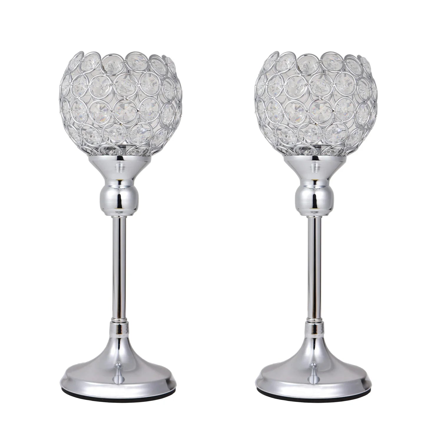 Crystal Tealight Candle Holders, Metal Glass Candlesticks, Wedding Table Centerpiece, Christmas Party, Home Decoration