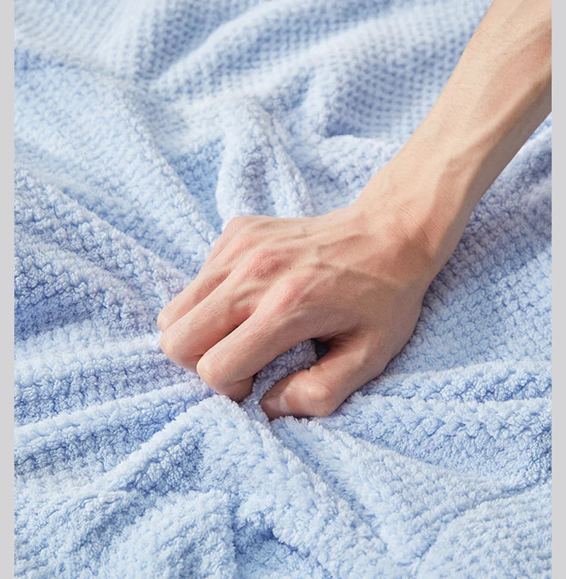 Full-Coverage Absorbent Pet Bathrobe Thick-Added Quick-Dry Microfiber Wrapping Gown for Dogs After Bathing