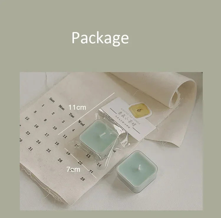 Square Candle Tea Light Scented Candle Aromatherapy Soy Wax Candles Wedding Birthday Candle Party Home Decoration