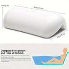 Non-slip Bathtub Headrest Cushion SPA Bath Pillow Soft Waterproof Bath Pillows with Suction Cups Easy To Clean for Bathroom