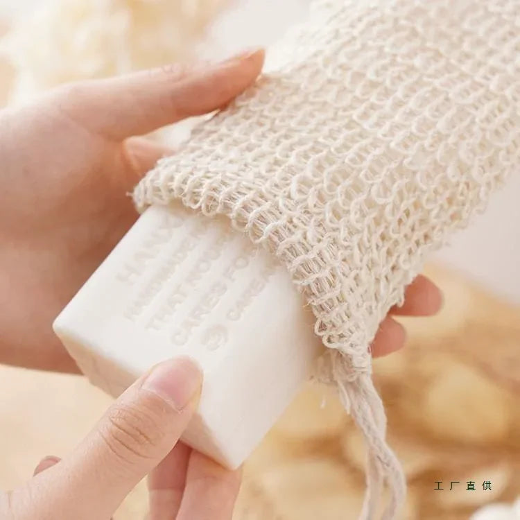 1/5/10 Shower Soap Bag Soap Saver Soap Bags Handmade Sisal Soap Bags Natural mesh Soap Saver Pouch Holder
