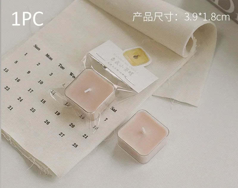 Square Candle Tea Light Scented Candle Aromatherapy Soy Wax Candles Wedding Birthday Candle Party Home Decoration