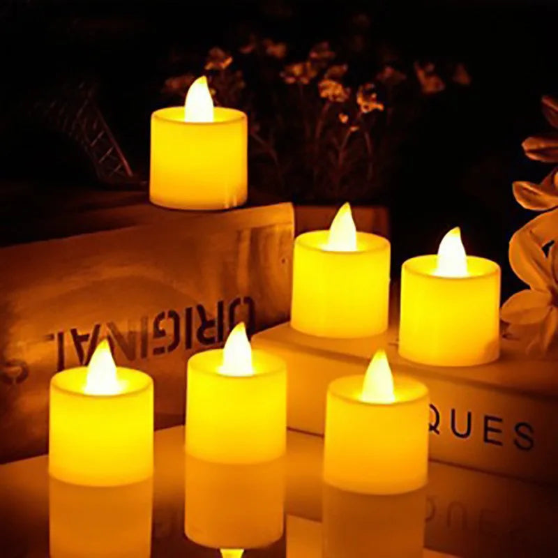 LED Flameless Candle Lights Battery Powered Colorful Tealight for Home Birthday Wedding Party Decor Romantic Candles Light Lamps