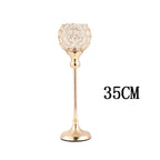 Crystal Tealight Candle Holders, Metal Glass Candlesticks, Wedding Table Centerpiece, Christmas Party, Home Decoration