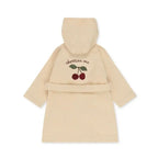 2025 KS Baby Boys Flannel Bathrobe Towel Children's Girls Toddler Girls Cherry Lemon Embroidery Cotton Hooded Bath Towel Pyjamas
