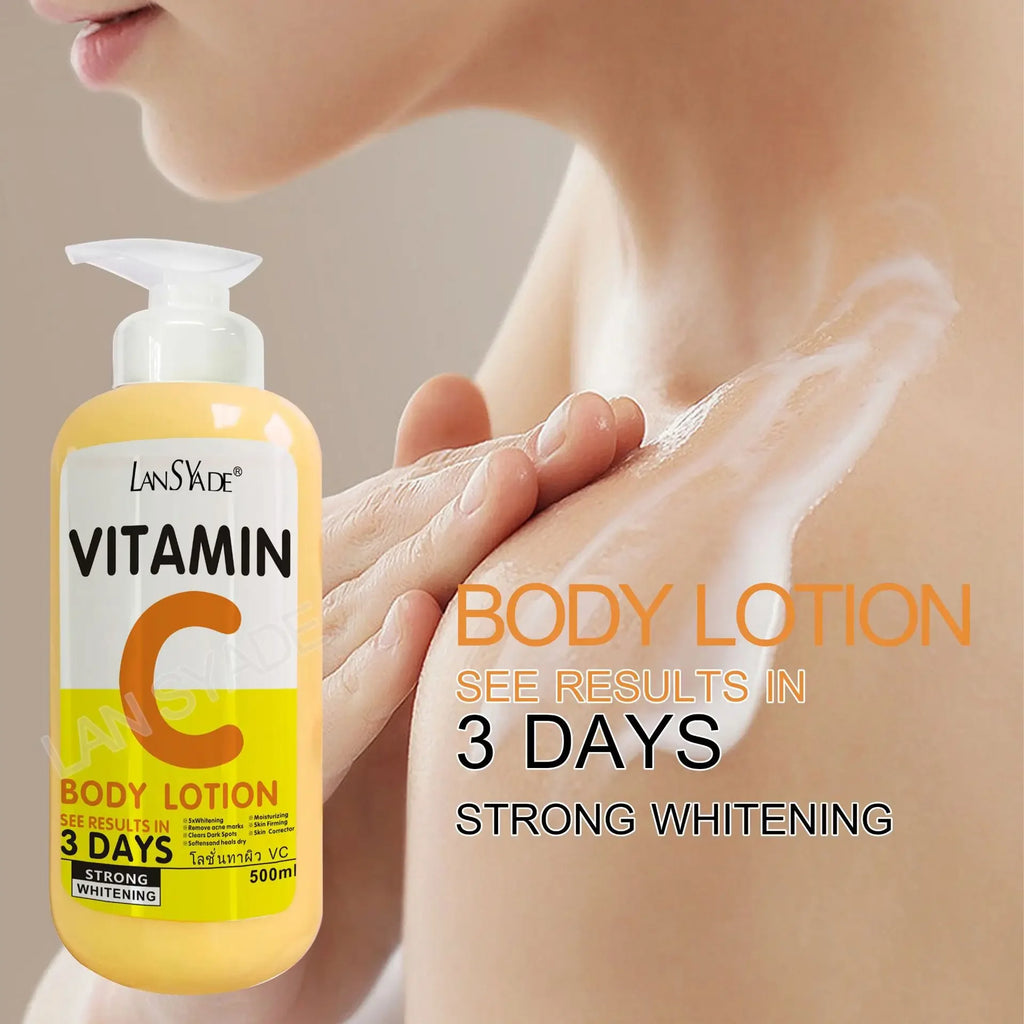 Body Lotion AHA Hydroxy Acid & VC Moisturizing Brightening Body Lotion Nourishing Moisturizing Skin Skin Care Products 500ml
