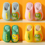 Dino Slide on Slippers for Kids – Unisex Cartoon House Shoes