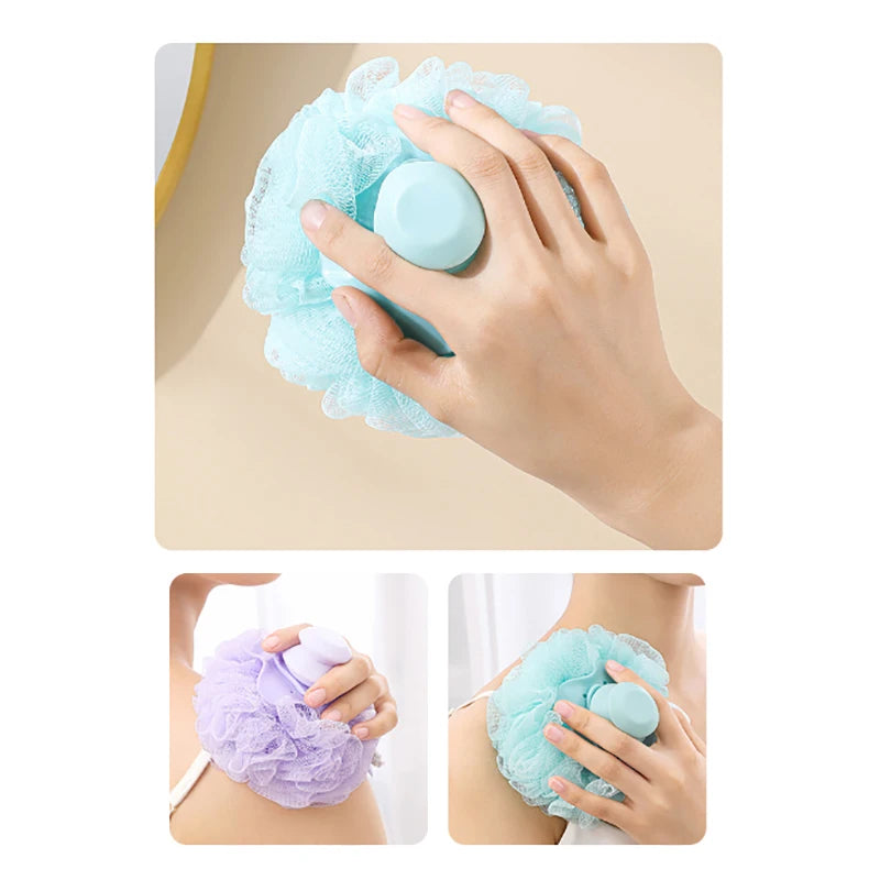 Bath Shower Loofah Sponge Pouf Body Wash Scrubber Creative Refill Shower Ball Exfoliating Home Bathroom