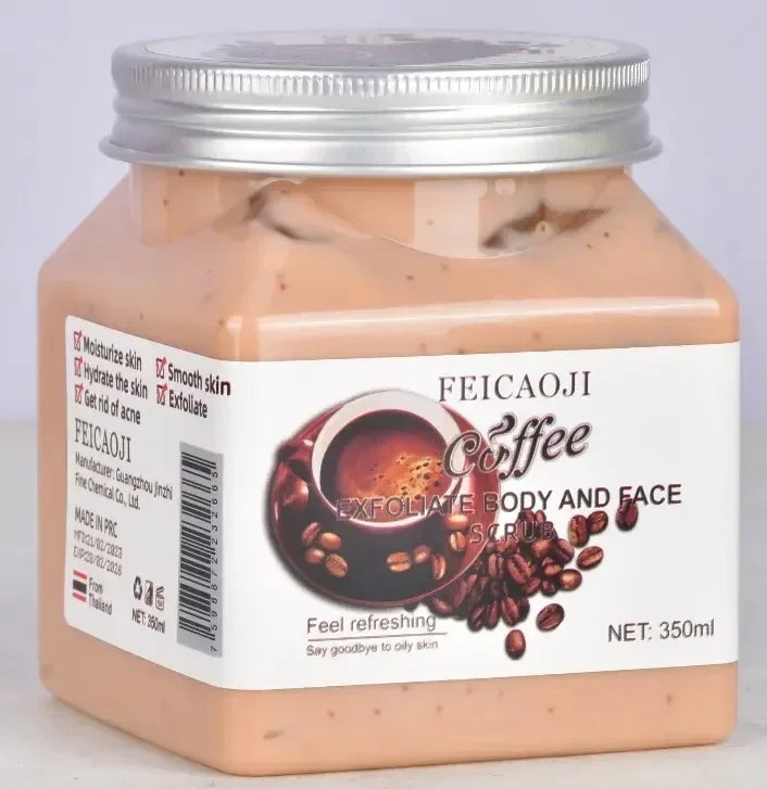 Body Fragrance Scrub 350ML Exfoliating Bodyscrub Bath Salt Rice Shower Gel Coffee