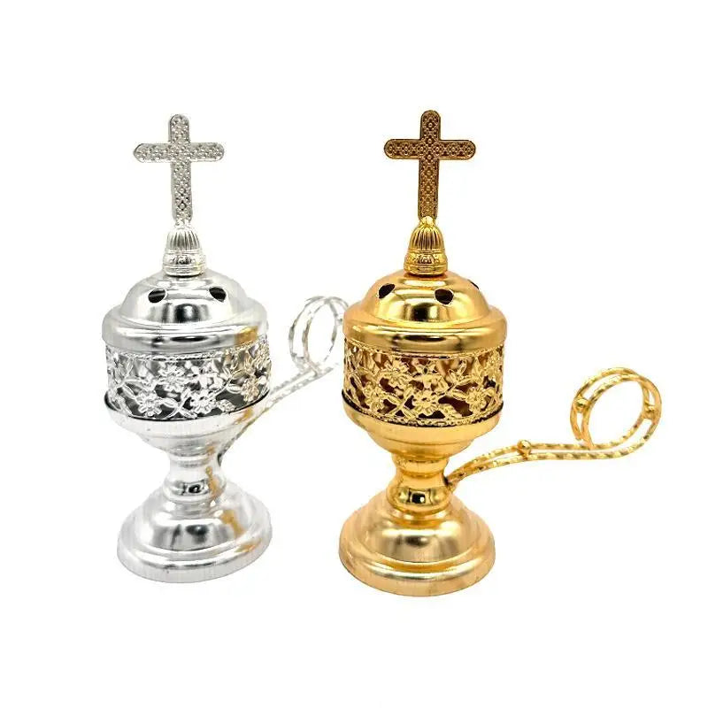 Incense Burner For Church Metal Decorative Cross Incense Burner For Tabletop Decorative Small Aromatherapy For Smudging Incense