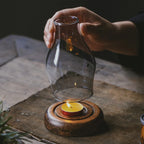 Glass candle holders, windproof candles, desktop retro art ornaments, home hotels, homestays, decoration and decoration