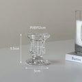 Candle Holders Retro Transparent Glass Candle Holders Suitable For Pillar Candles, Weddings, Holiday Parties Decoration