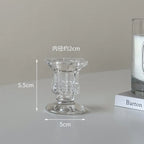 Candle Holders Retro Transparent Glass Candle Holders Suitable For Pillar Candles, Weddings, Holiday Parties Decoration