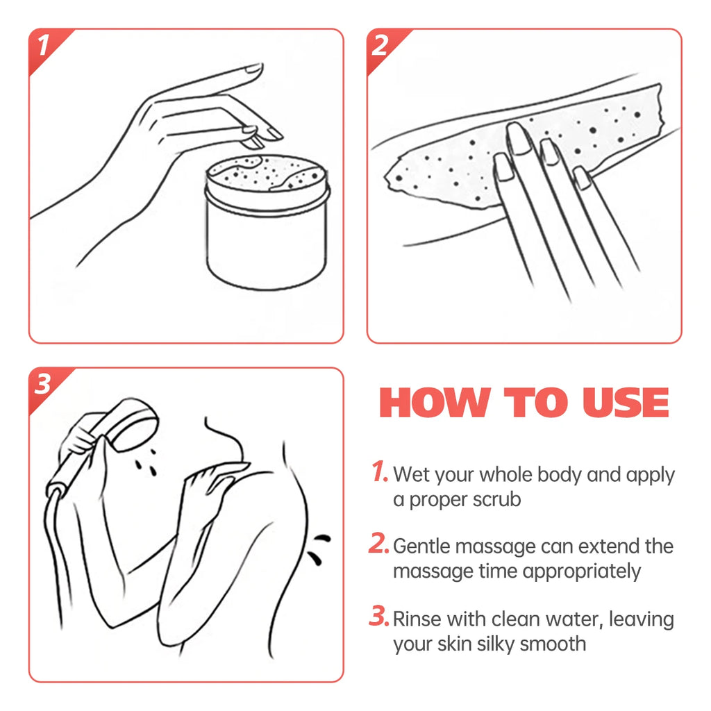 Himalayan Salt Body Scrub - Natural exfoliating salts and soufflé for body and face help nourish, smooth, supple skin for a bath