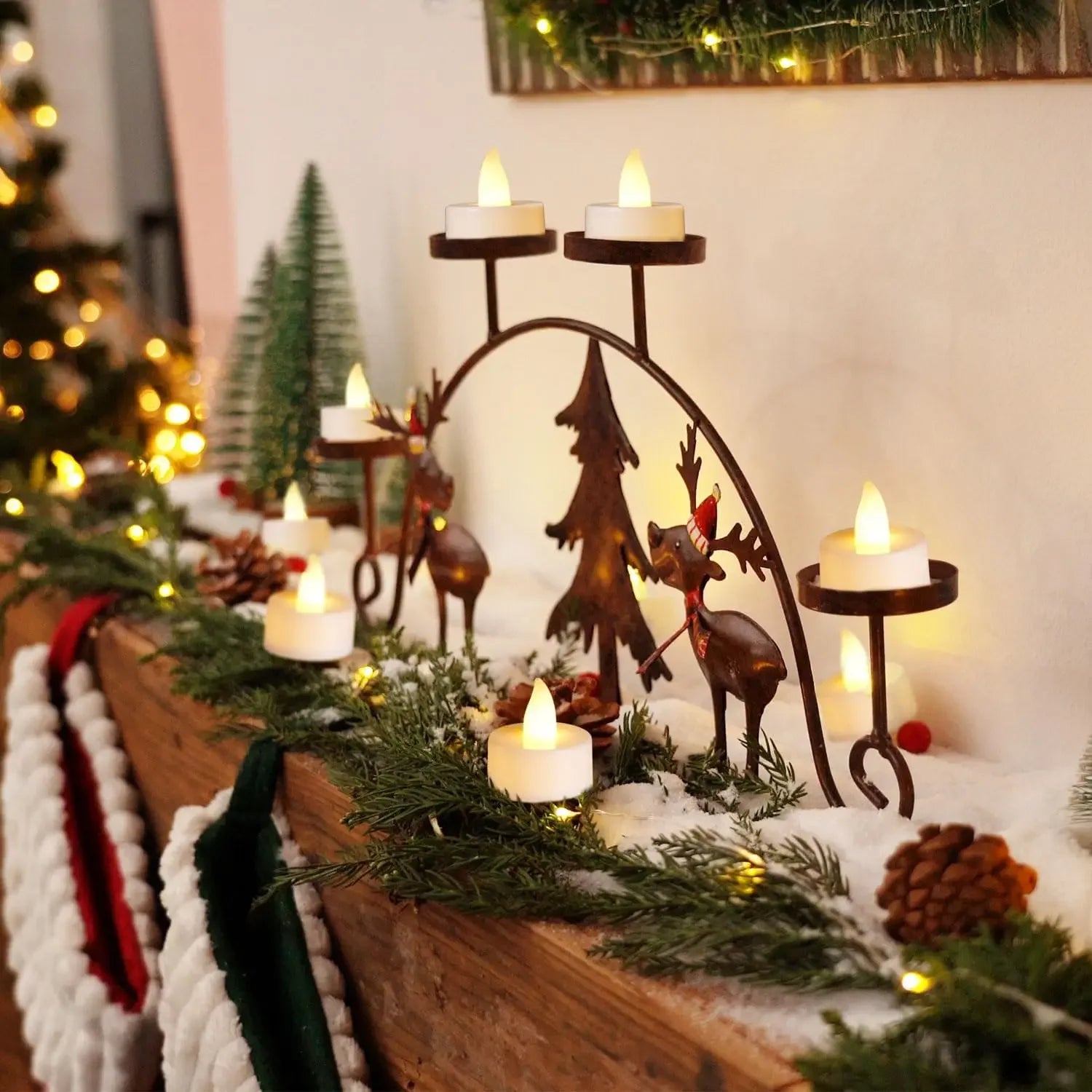 6/12pcs Flameless LED Candle Creative wishing Led Tea Light Warm White Flameless Candle Halloween Christmas Decor Candle Light