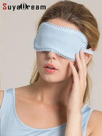 100%Natural Silk Eye-mask Sleep Blinder Breathable Healthy soft sleep eye Comfortable fabric Candy colors Elastic band
